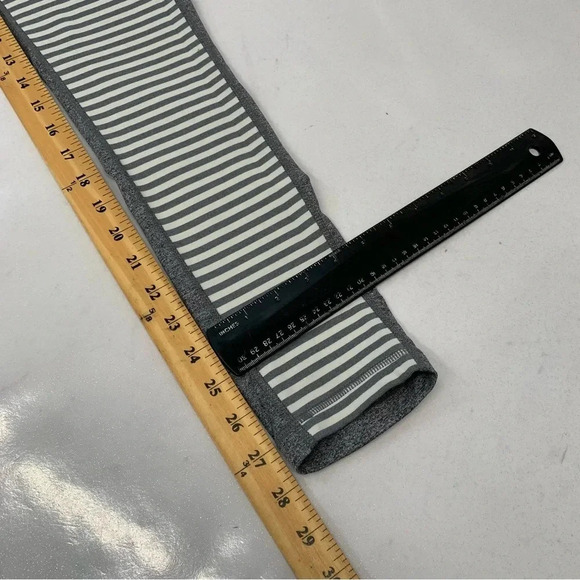 Kyodan Legging Medium Gray Stripe Mid Rise Stretch Activewear Athleisure Pants - Picture 8 of 10